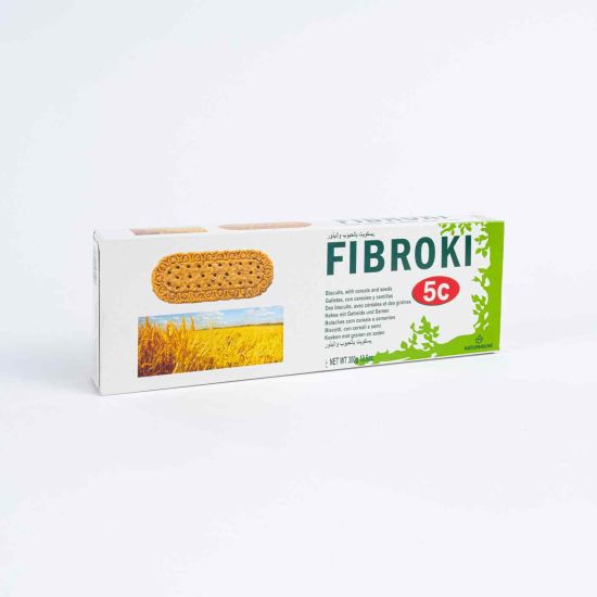 Fibroki 5 céréales, biscuits petit déjeuner au goût céréales.